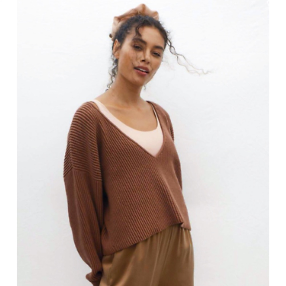 Lunya prima cozy pullover in Chestnut